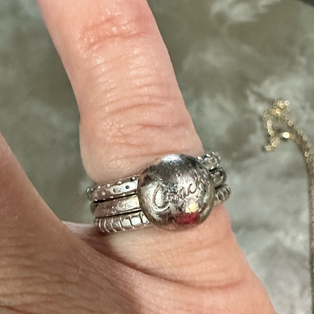 Coach silver rings